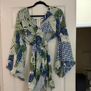 Tropical Print Women short romper